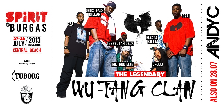 Легендарните Wu-Tang Clan за първи път в България на SPIRIT of Burgas 2013