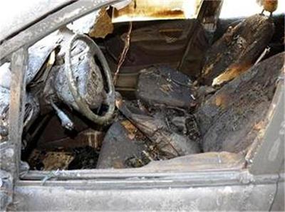 Автомобил горя на кръговото в Бургас 