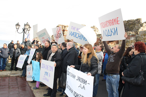 Несебърският протест в снимки