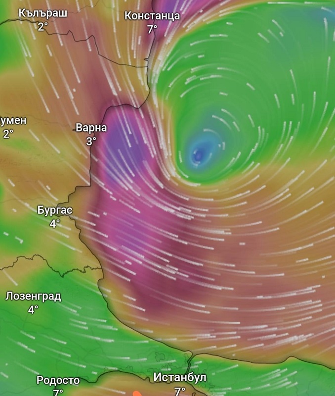 Ураганен вятър във Варна
