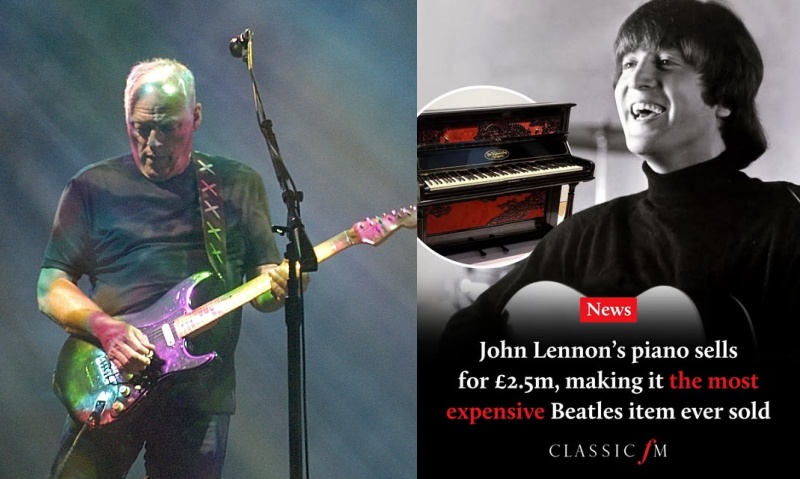 Пиано на Джон Ленън и китара на Дейвид Гилмор достигнаха рекордни цени