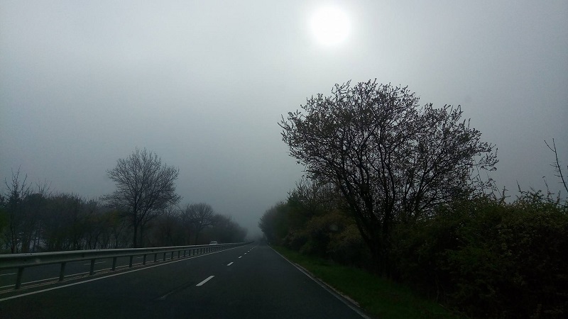 Мъгла по пътищата в Бургаско