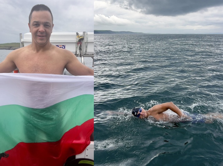 Страхотен Цанко Цанков! Преплува Северния канал в Ирландско море