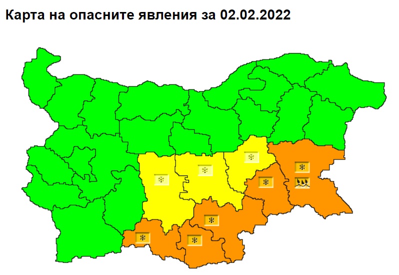 Зимата идва утре, обявиха оранжев код за дъжд и сняг в Бургаско