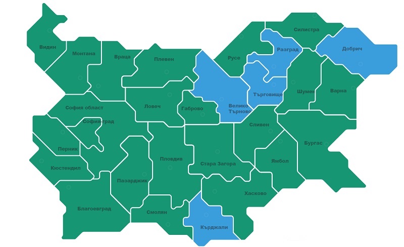 Ковид картата на България тръгва към нулевия етап