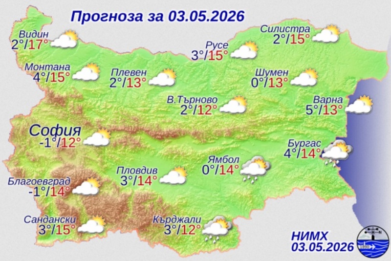 Хладна неделя, възможни са валежи