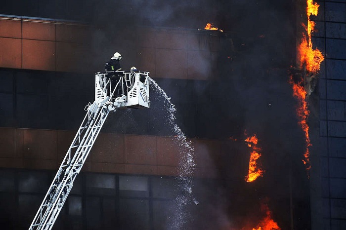 Пожар в московски бизнес център