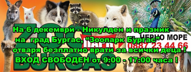 На Никулден: Вход свободен за най-малките посетители на бургаския зоопарк