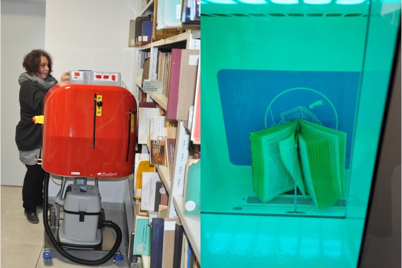 С ултравиолетов душ стерилизират книгите в регионалната библиотека 