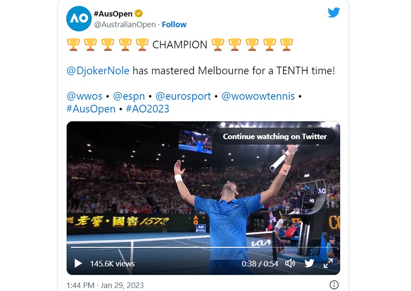 Джокович победи Циципас и триумфира за исторически десети път в Австралия