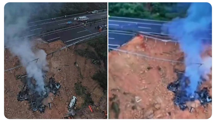 Поне 19 души загинаха при срутване на магистрала в Китай