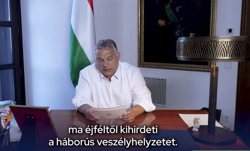 Извънредно положение в Унгария заради войната в Украйна