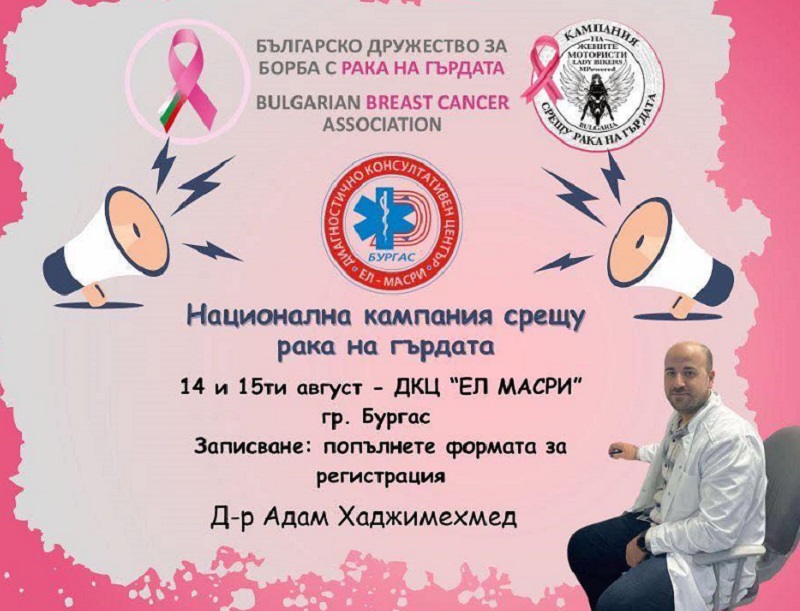 Важно! Не пропускайте безплатни профилактични прегледи за рак на гърдата в ДКЦ Ел Масри
