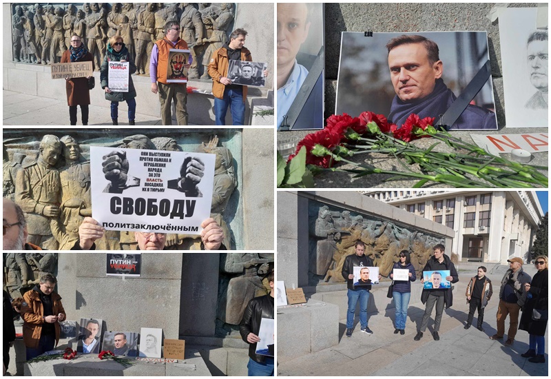 Бдение в памет на Навални в Бургас