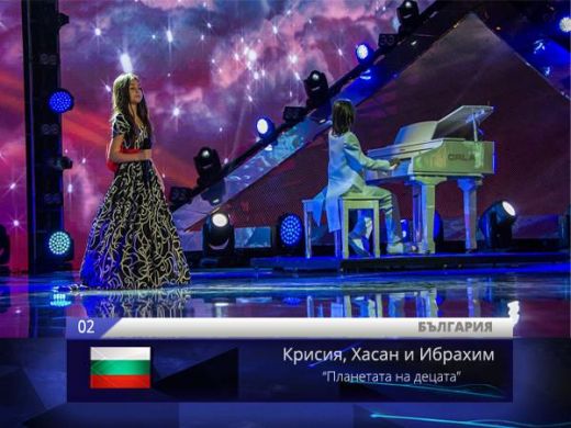 Крисия, Хасан и Ибрахим втори на детската Евровизия