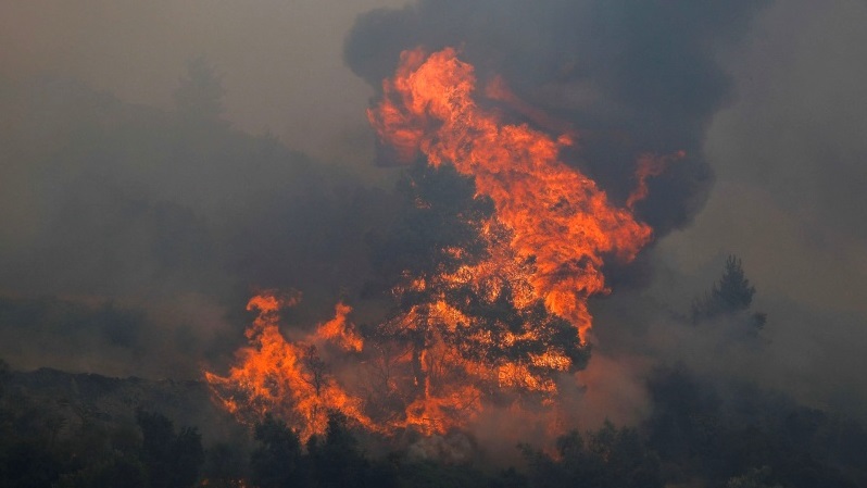 Голям пожар край бургаско село, горят вили