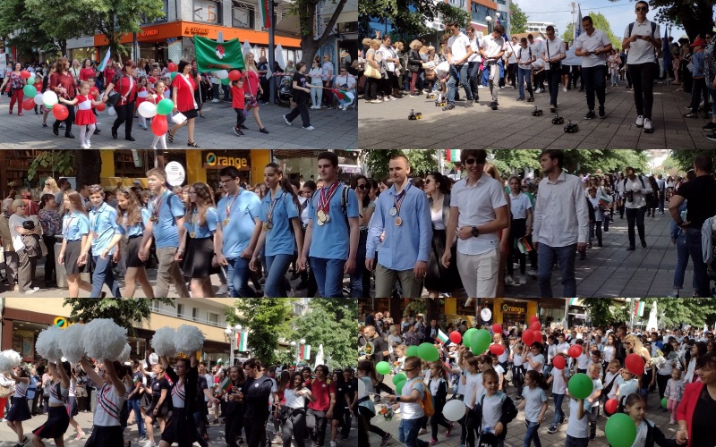 Вижте бургаските ученици, които отново изпълниха улиците на града за 24 май