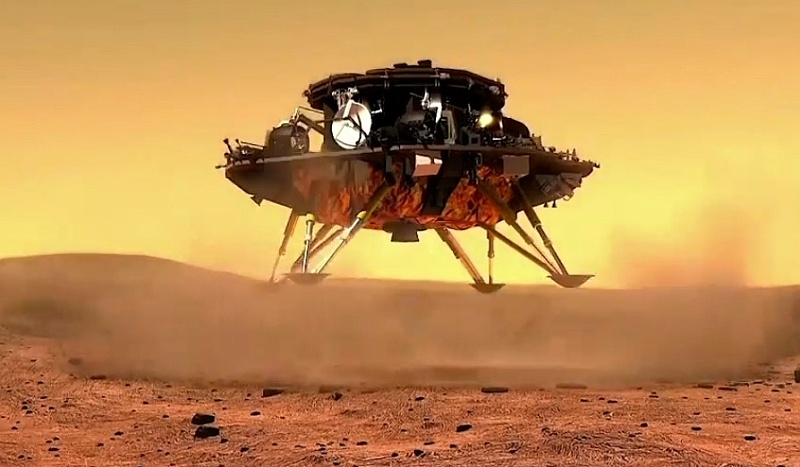 Китайски космически апарат кацна на Марс