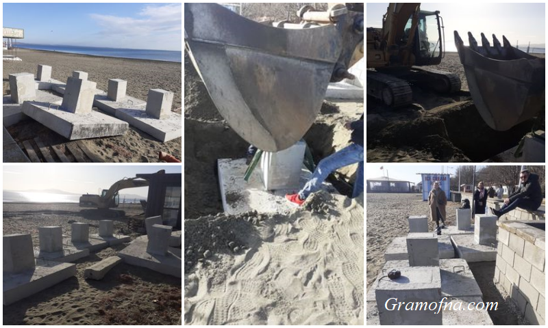 Сигнал до Gramofona.com: Багери и бетон на плажа в Бургас