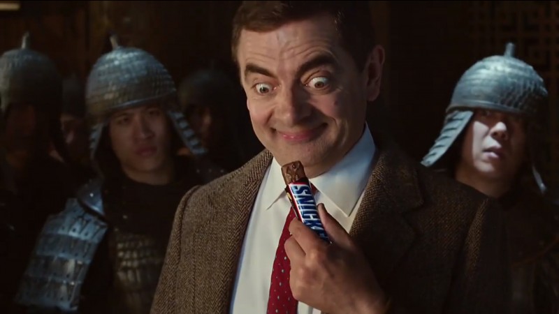 Мистър Бийн в реклама на Snickers