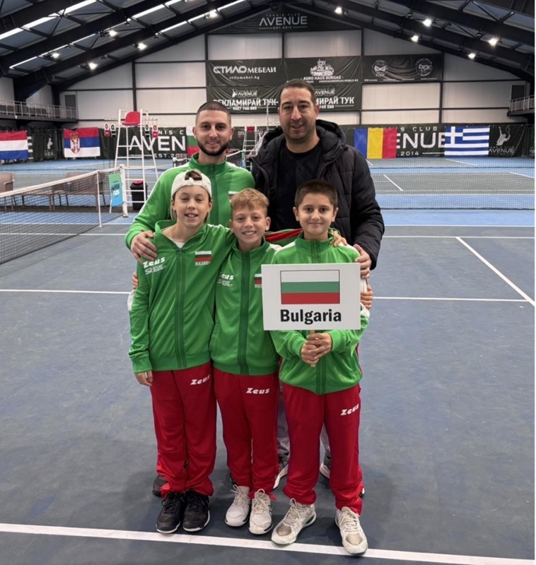 Страхотна победа за българския национален отбор по тенис до 12 г.