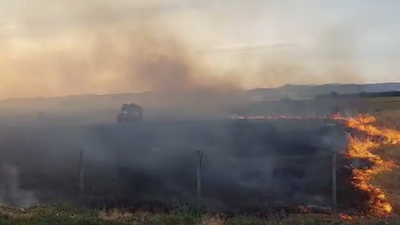 Затвориха част от АМ „Тракия“ заради пожар