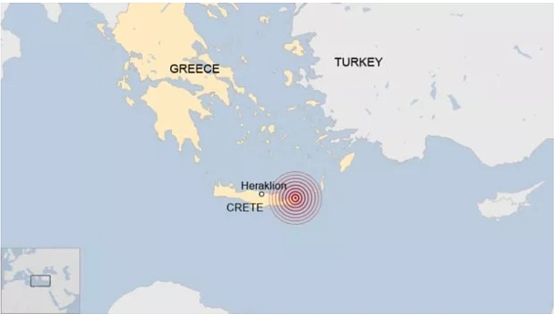 Земетресение край Крит е усетено чак в Египет