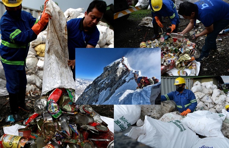 Алпинисти свалиха 11 тона боклук от връх Еверест