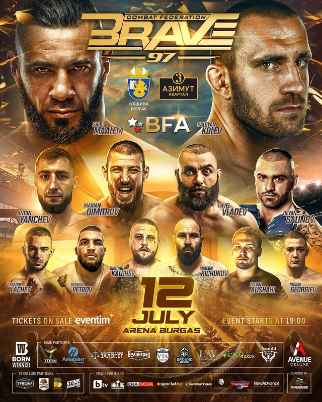 Ясна е файткарта за BRAVE 97, брутална и гарантираща запомнящи се сблъсъци