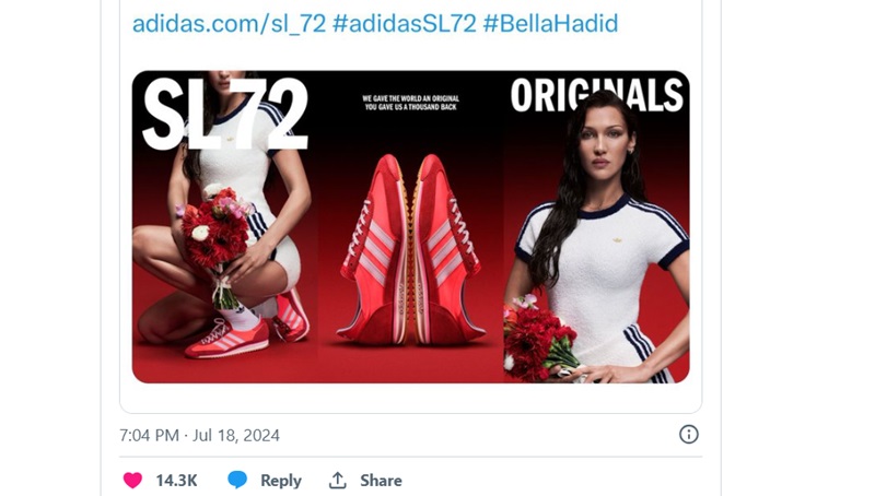 Adidas свалиха реклама с Бела Хадид заради Израел