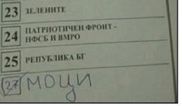 Народът гласува за Моци, Путин и Чък Норис