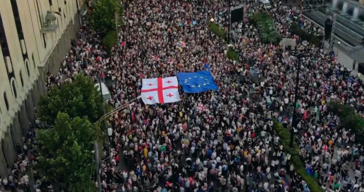 Исторически митинг за ЕС в Грузия, не искат Русия