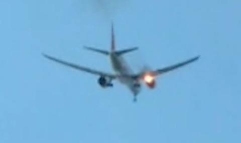 Филипински самолет кацна аварийно заради пожар в двигателя