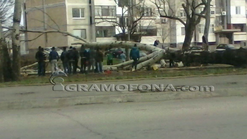 Над 300 сигнала за паднали дървета, летящи конструкции и смачкани автомобили в Бургас