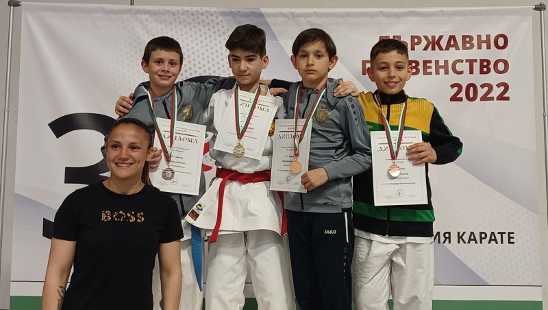 5 медала за малките каратеки на „Цанев Бургас“ от Държавното първенство по олимпийско карате
