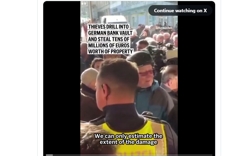 Между 30 и 90 млн. евро са откраднати в зрелищен обир на банка в Германия