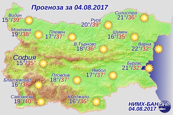 Жега над 37 градуса в 7 области на страната