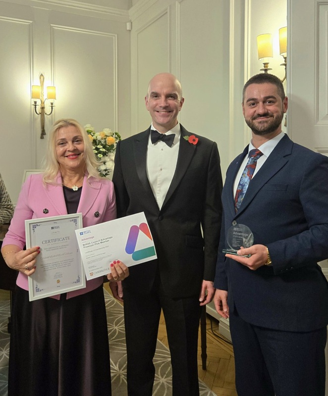 Посланикът на Великобритания връчи 14-та поредна награда на „Британски Културен Център - Бургас“