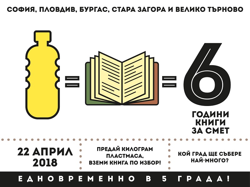 „Книги за смет” ще се проведе едновременно в 5 града на 22 април